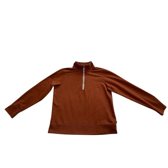 Eddie Bauer Long-Sleeve 1/4-Zip Camp Fleece Sweatshirt - Size Medium - Picture 1 of 12